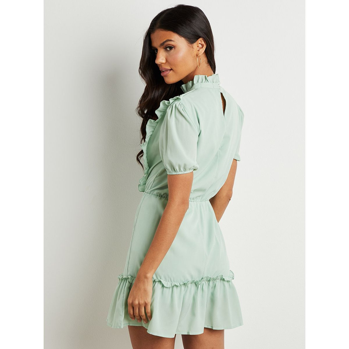 فستان بكسرات وكشكش من ستايلي-women-clothing-dresses-image-3