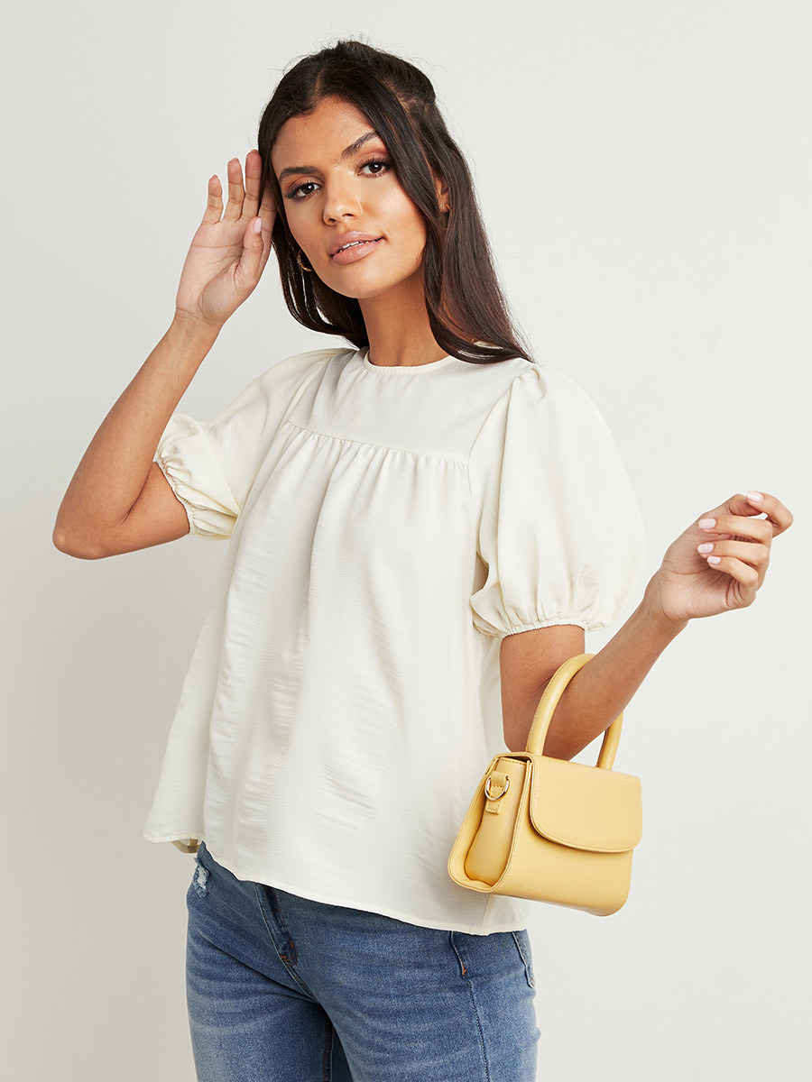 بلوزة بارزة الملمس بأكمام طويلة من ستايلي-women-clothing-shirtsandblouses-blouses-image-3