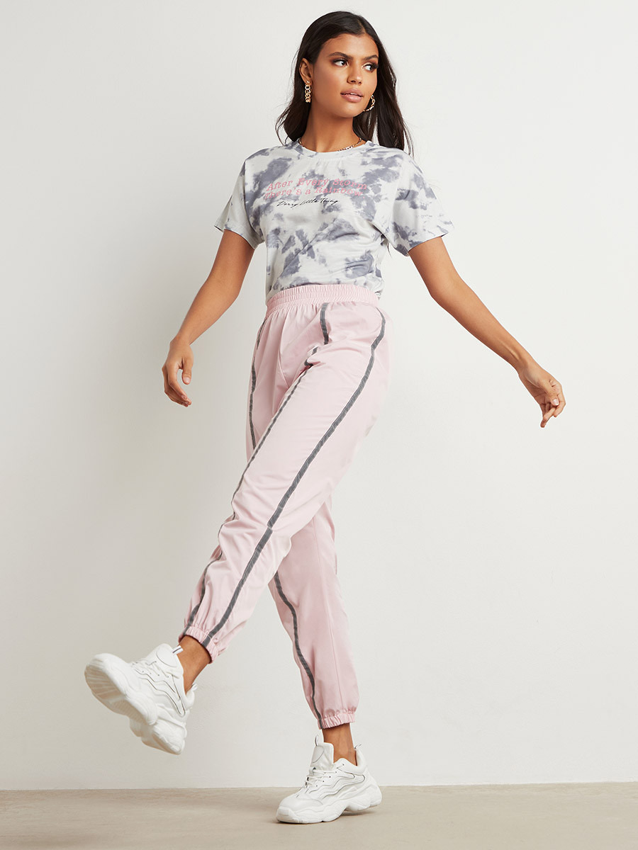 تيشيرت مصبوغ بقصة واسعة وأكمام قصيرة من ستايلي-women-clothing-tshirts-image-3