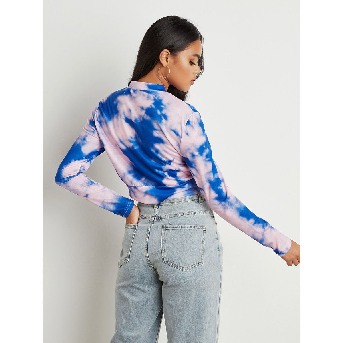 Styli Tie Dye Printed Long Sleeves Crop T-shirt-women-clothing-tshirts-image-4