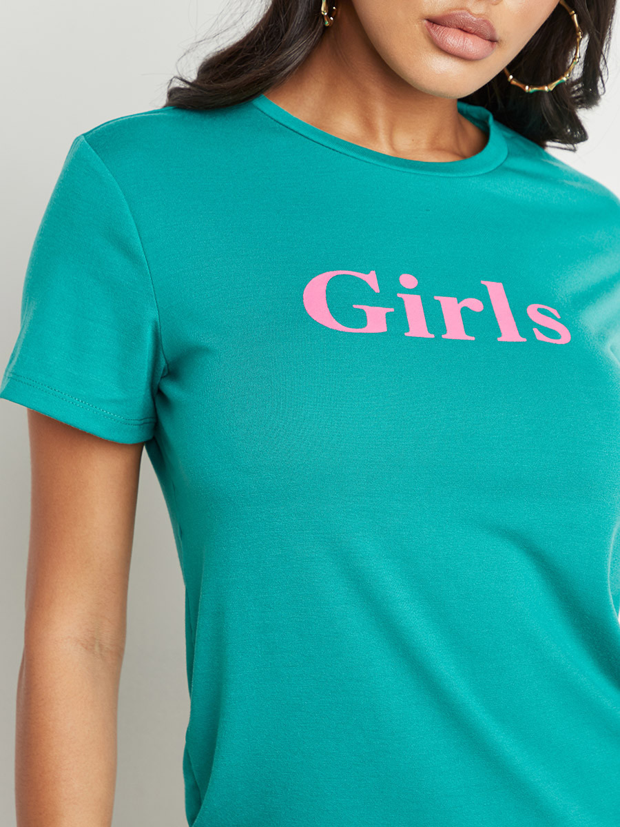 Styli Girls Printed Short Sleeves Regular Fit T-shirt-women-clothing-tshirts-image-5
