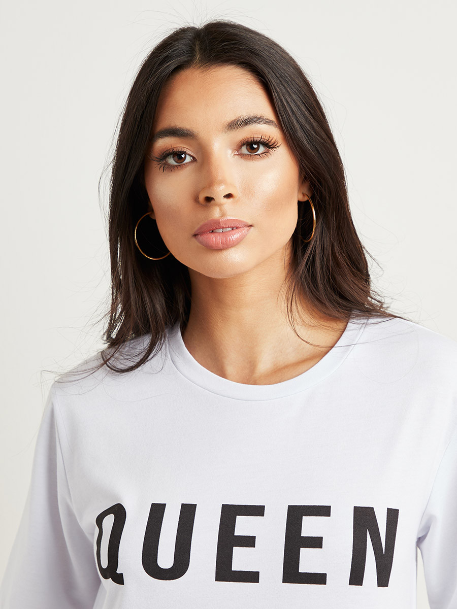 تيشيرت مطبوع بقصة واسعة من ستايلي-women-clothing-tshirts-image-3
