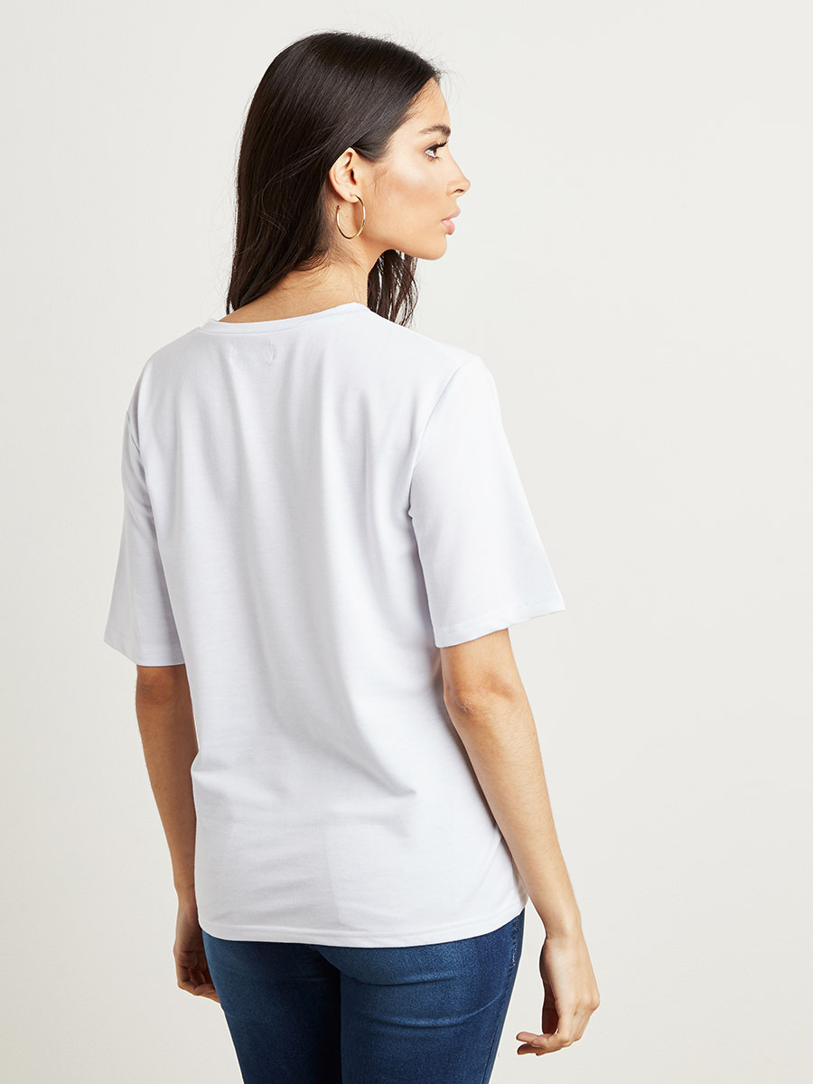 تيشيرت مطبوع بقصة واسعة من ستايلي-women-clothing-tshirts-image-4