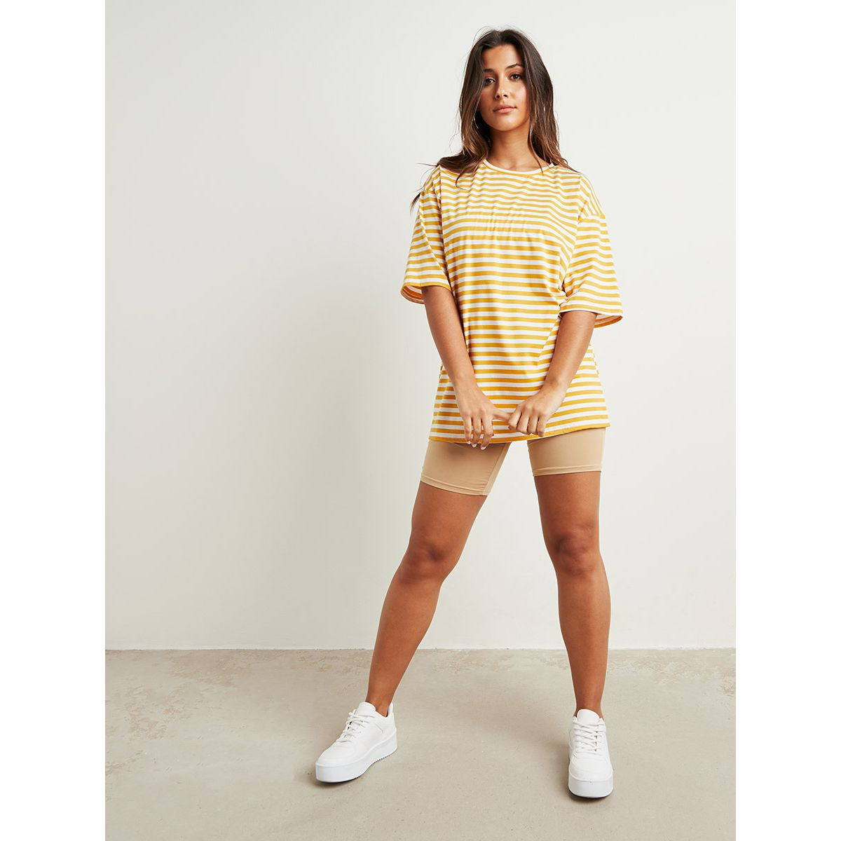 تيشيرت مخطط بقصة واسعة من ستايلي-women-clothing-tshirts-image-2