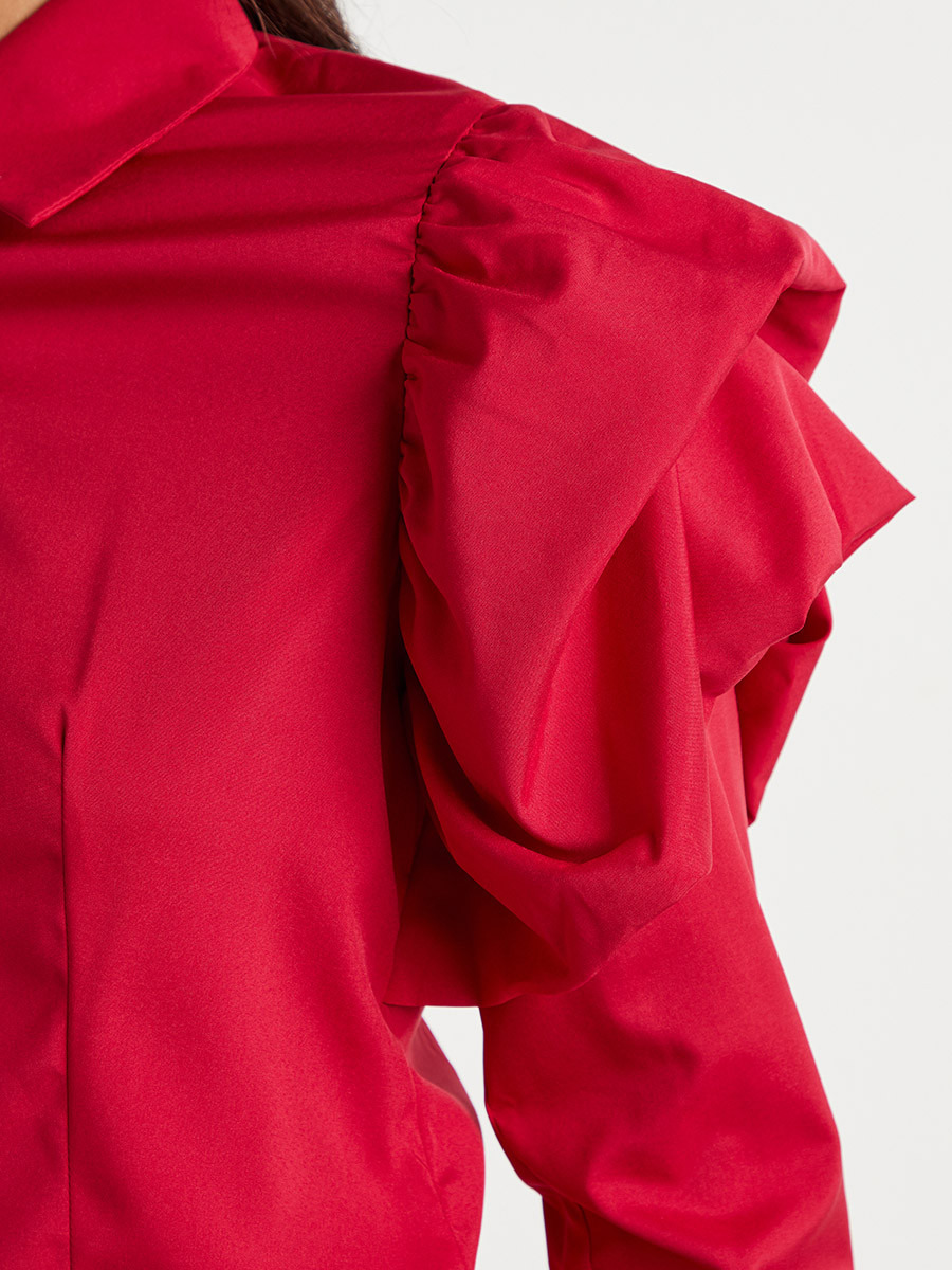 قميص بكشكش وأكمام طويلة من ستايلي-women-clothing-shirtsandblouses-blouses-image-4