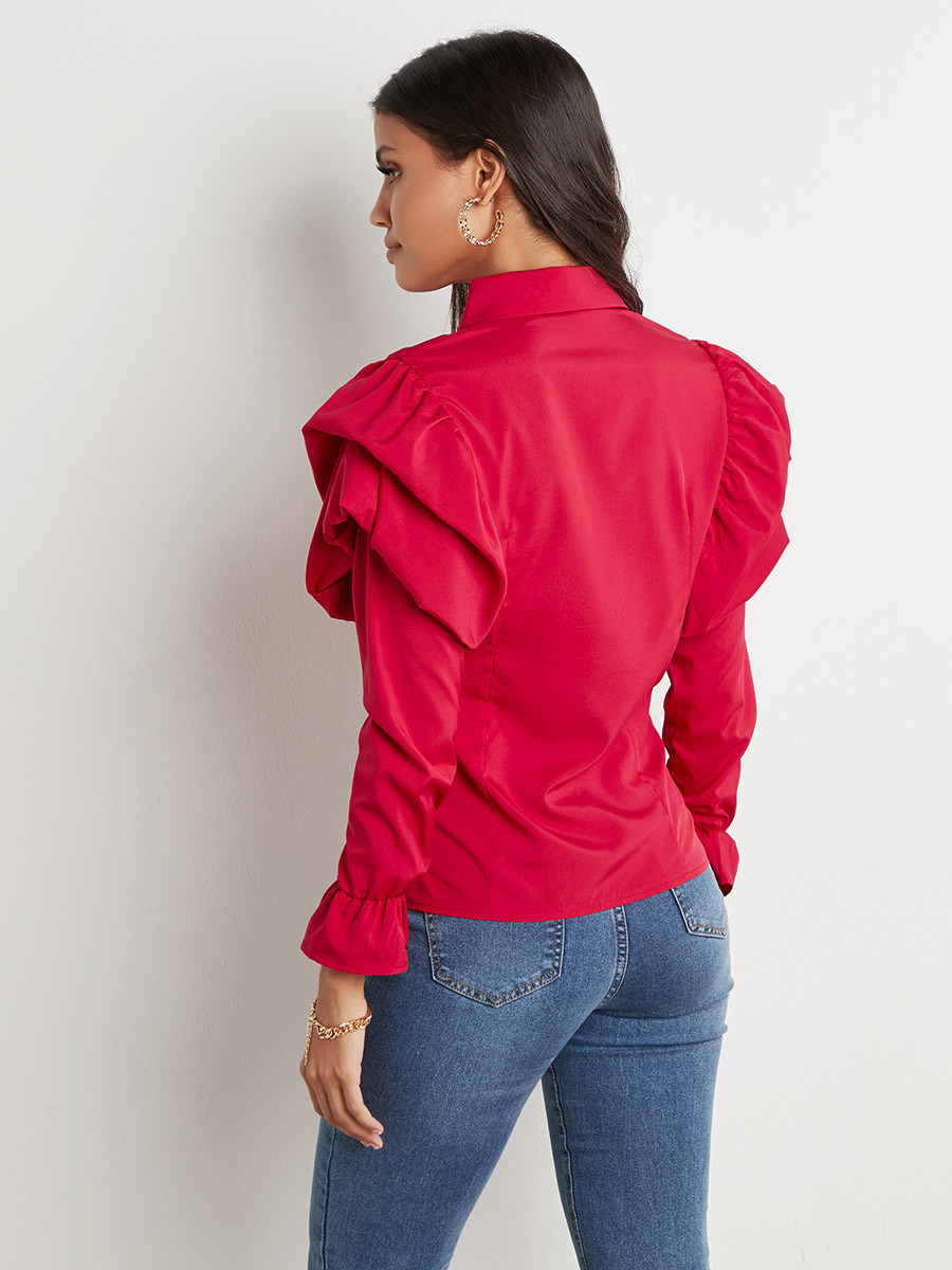 قميص بكشكش وأكمام طويلة من ستايلي-women-clothing-shirtsandblouses-blouses-image-5