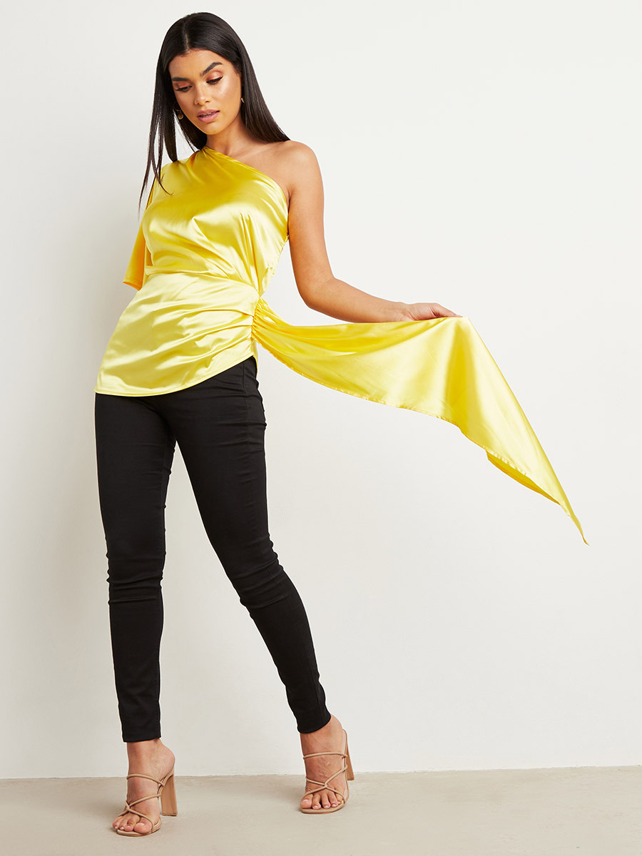 بلوزة لامعة بكتف مكشوف من ستايلي-women-clothing-shirtsandblouses-blouses-image-2