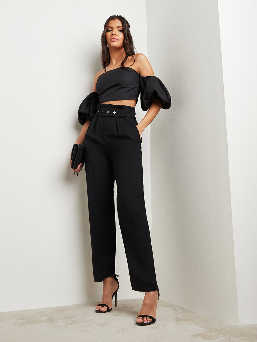 Styli Bardot Neck Crop Top with Short Sleeves-women-clothing-shirtsandblouses-blouses-image-2