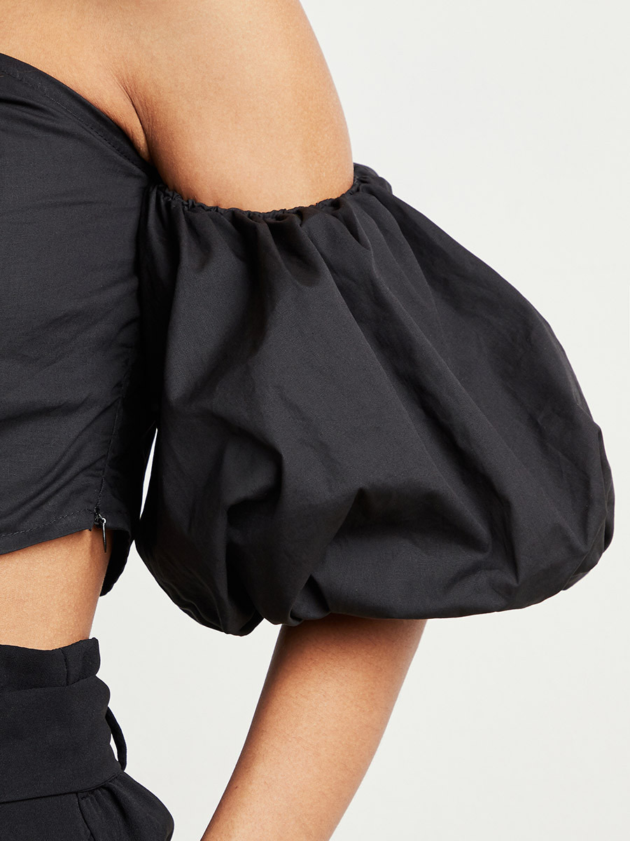 Styli Bardot Neck Crop Top with Short Sleeves-women-clothing-shirtsandblouses-blouses-image-3