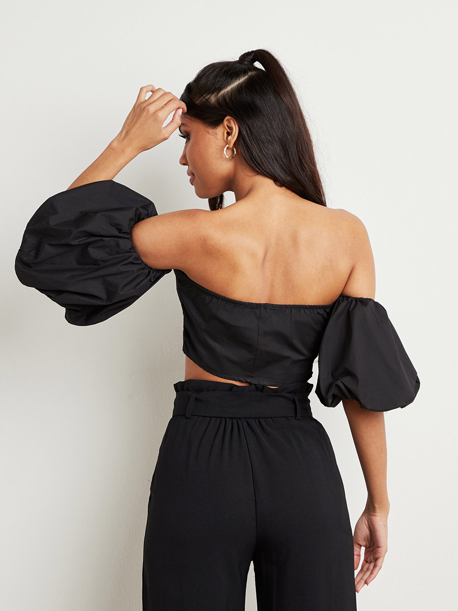 Styli Bardot Neck Crop Top with Short Sleeves-women-clothing-shirtsandblouses-blouses-image-4