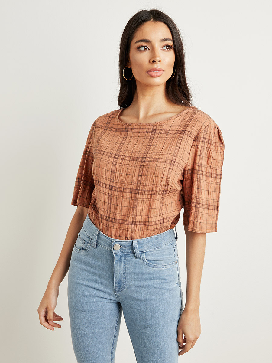 بلوزة مطبوعة بقصة واسعة من ستايلي-women-clothing-shirtsandblouses-blouses-image-1