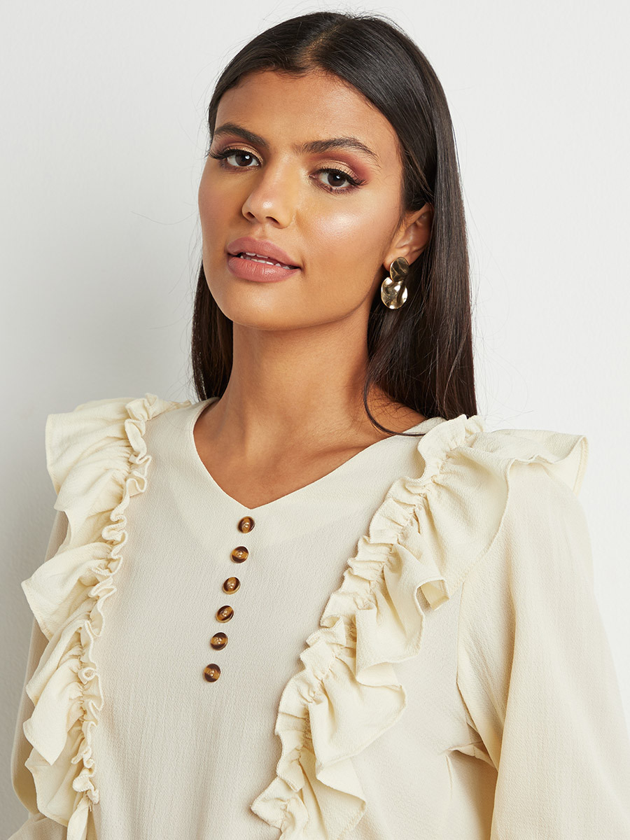 بلوزة بكشكش وأزرار من ستايلي-women-clothing-shirtsandblouses-blouses-image-5