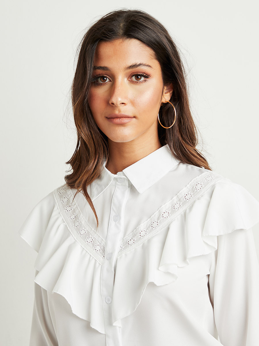 قميص بتفاصيل كشكش وأكمام طويلة من ستايلي-women-clothing-shirtsandblouses-blouses-image-3