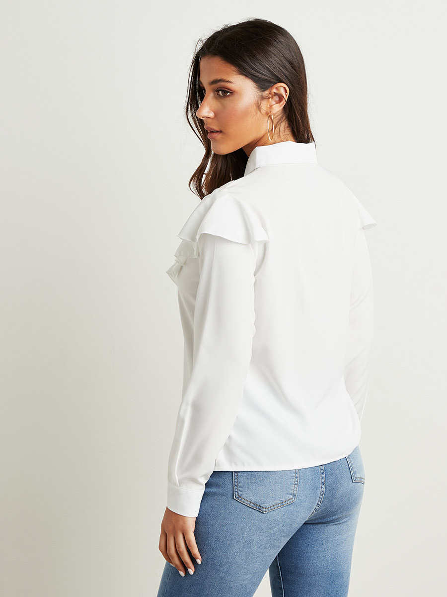 قميص بتفاصيل كشكش وأكمام طويلة من ستايلي-women-clothing-shirtsandblouses-blouses-image-4