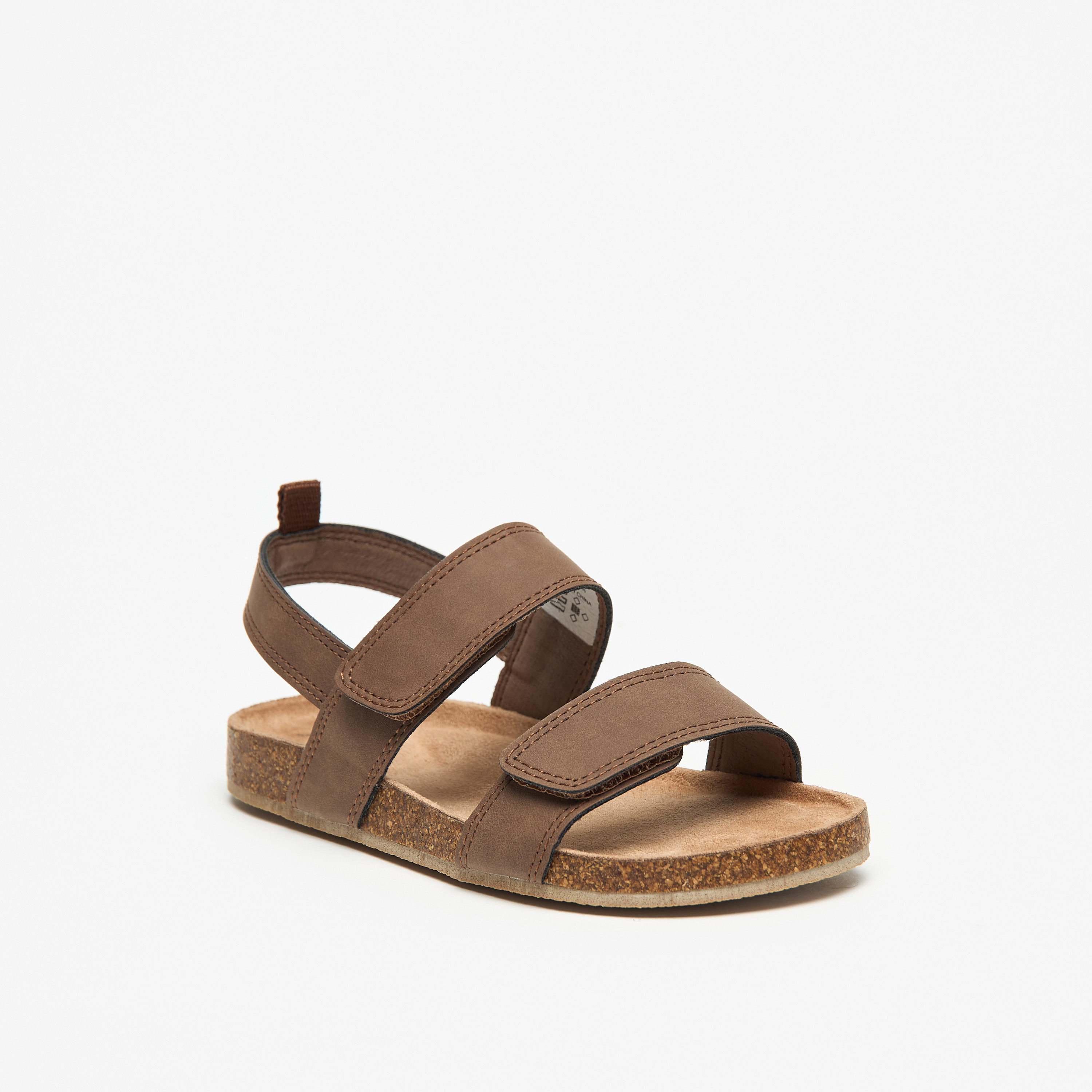 Juniors Boys Solid Hook and Loop Closure Sandals-boys-shoes-sandals-image-1