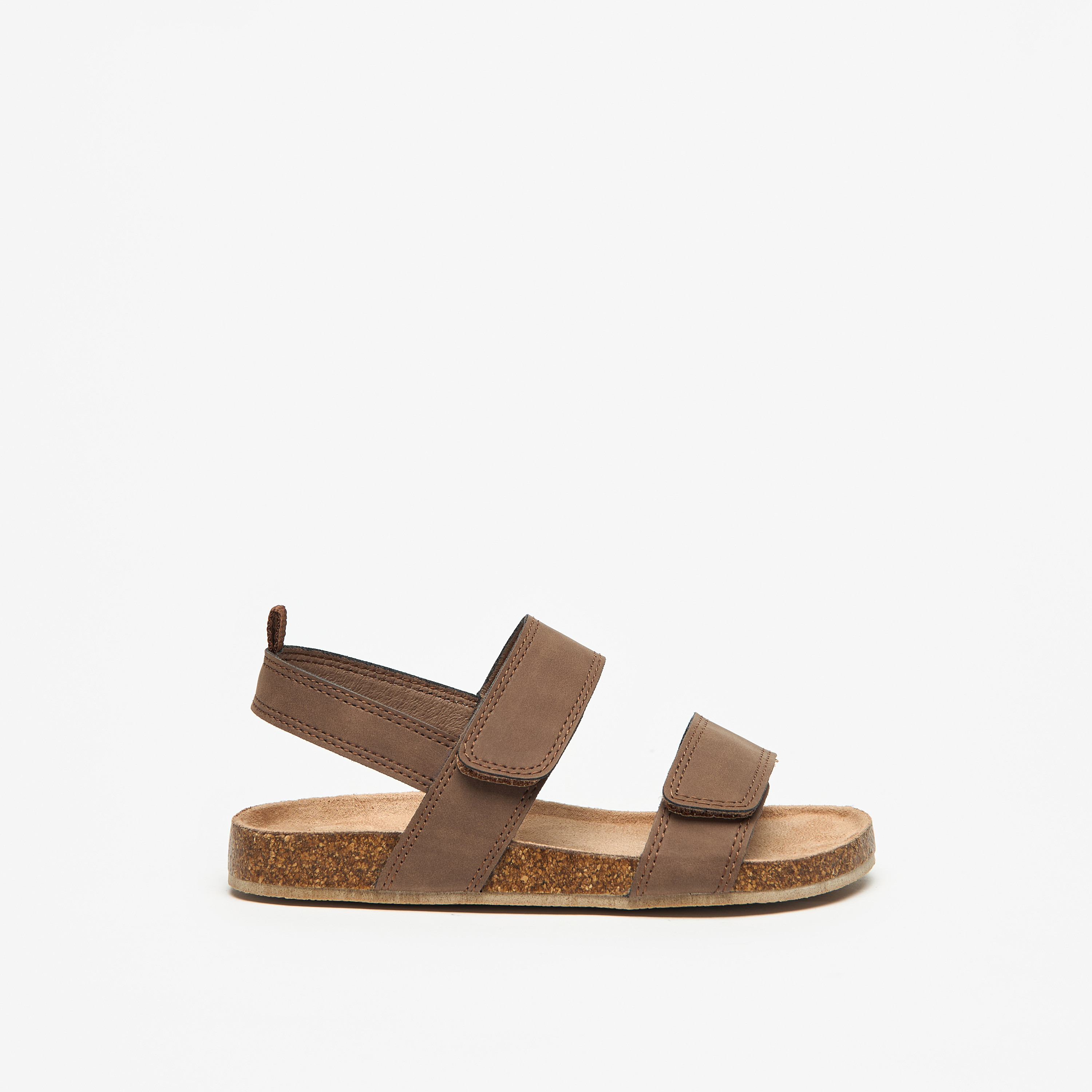 Juniors Boys Solid Hook and Loop Closure Sandals-boys-shoes-sandals-image-3