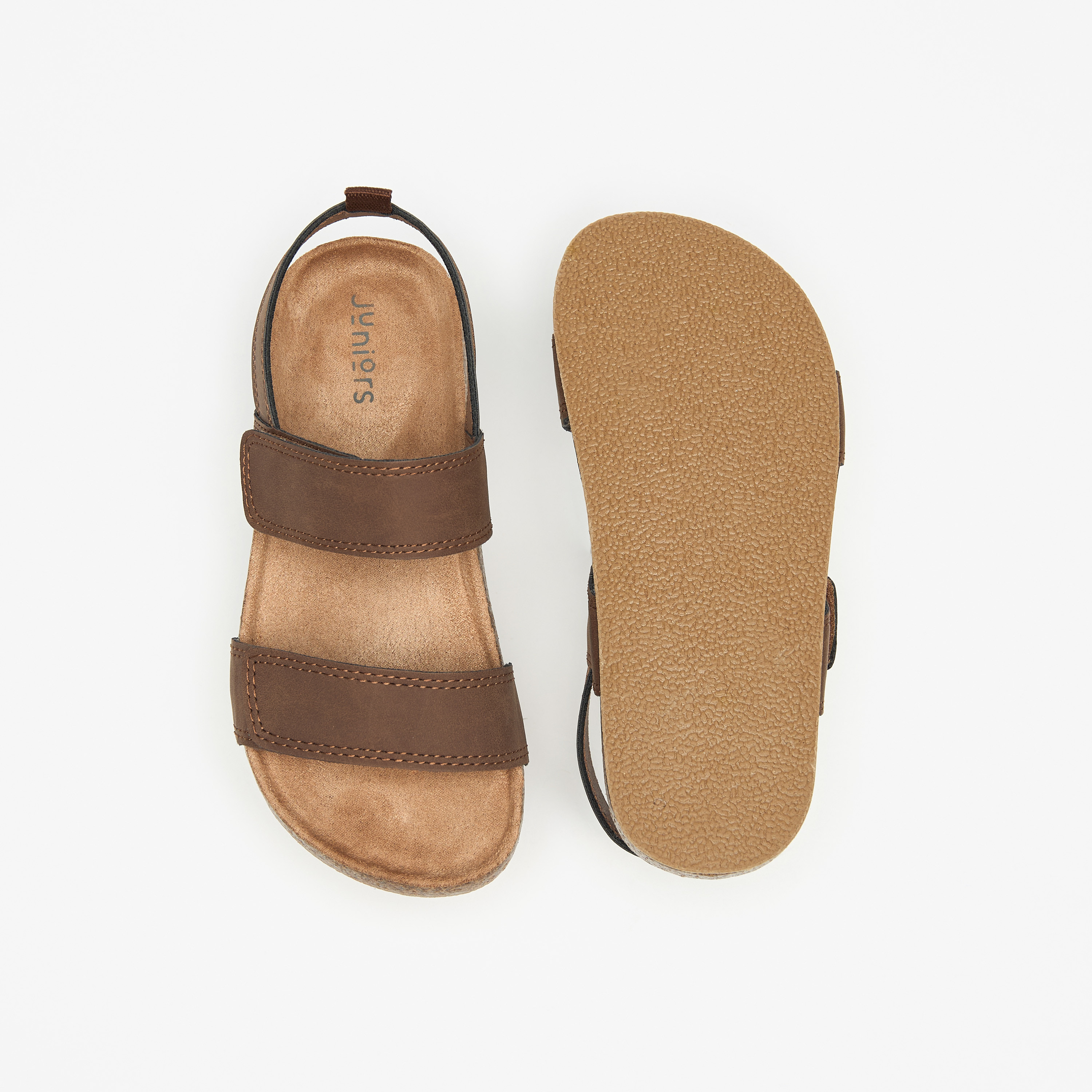 Juniors Boys Solid Hook and Loop Closure Sandals-boys-shoes-sandals-image-4