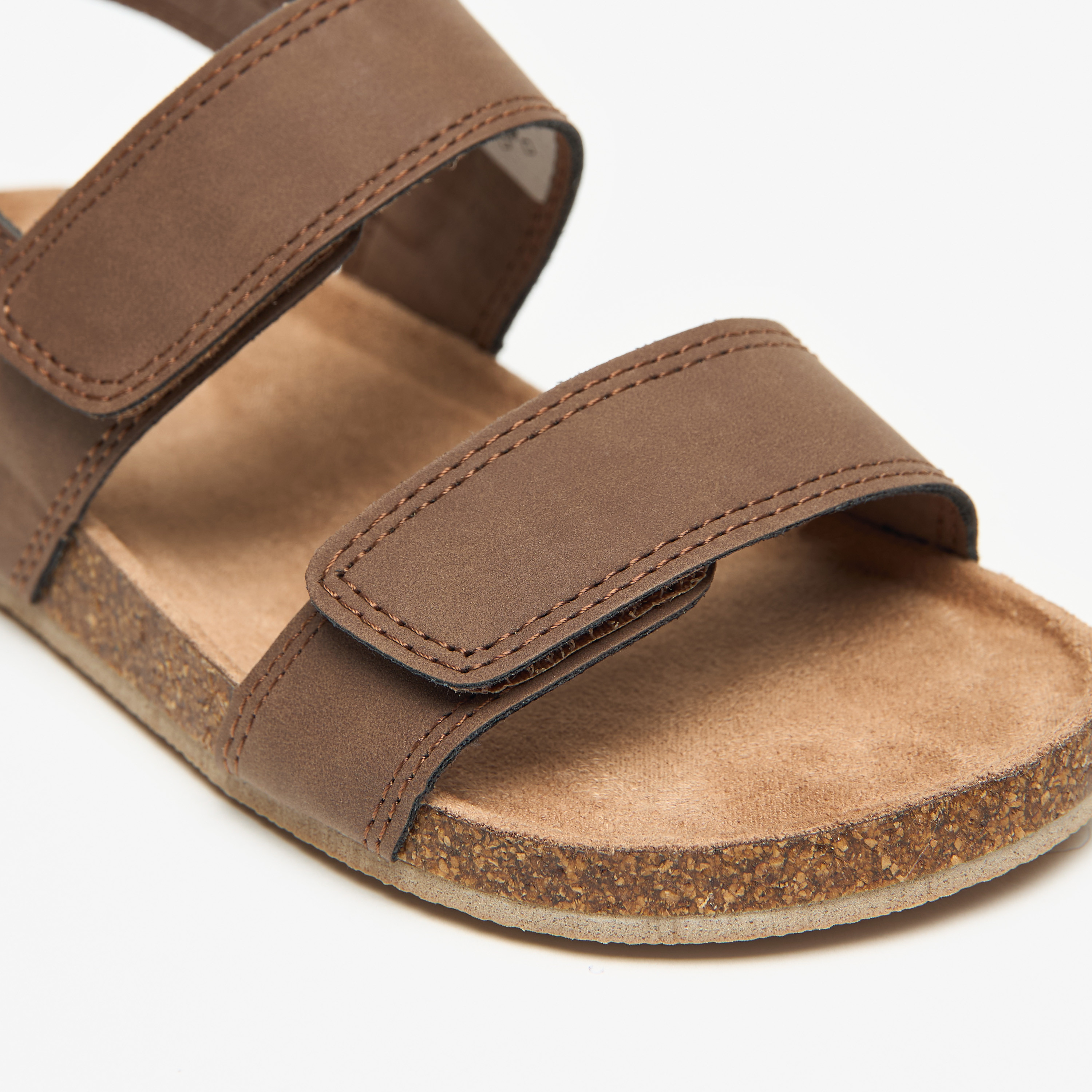 Juniors Boys Solid Hook and Loop Closure Sandals-boys-shoes-sandals-image-5