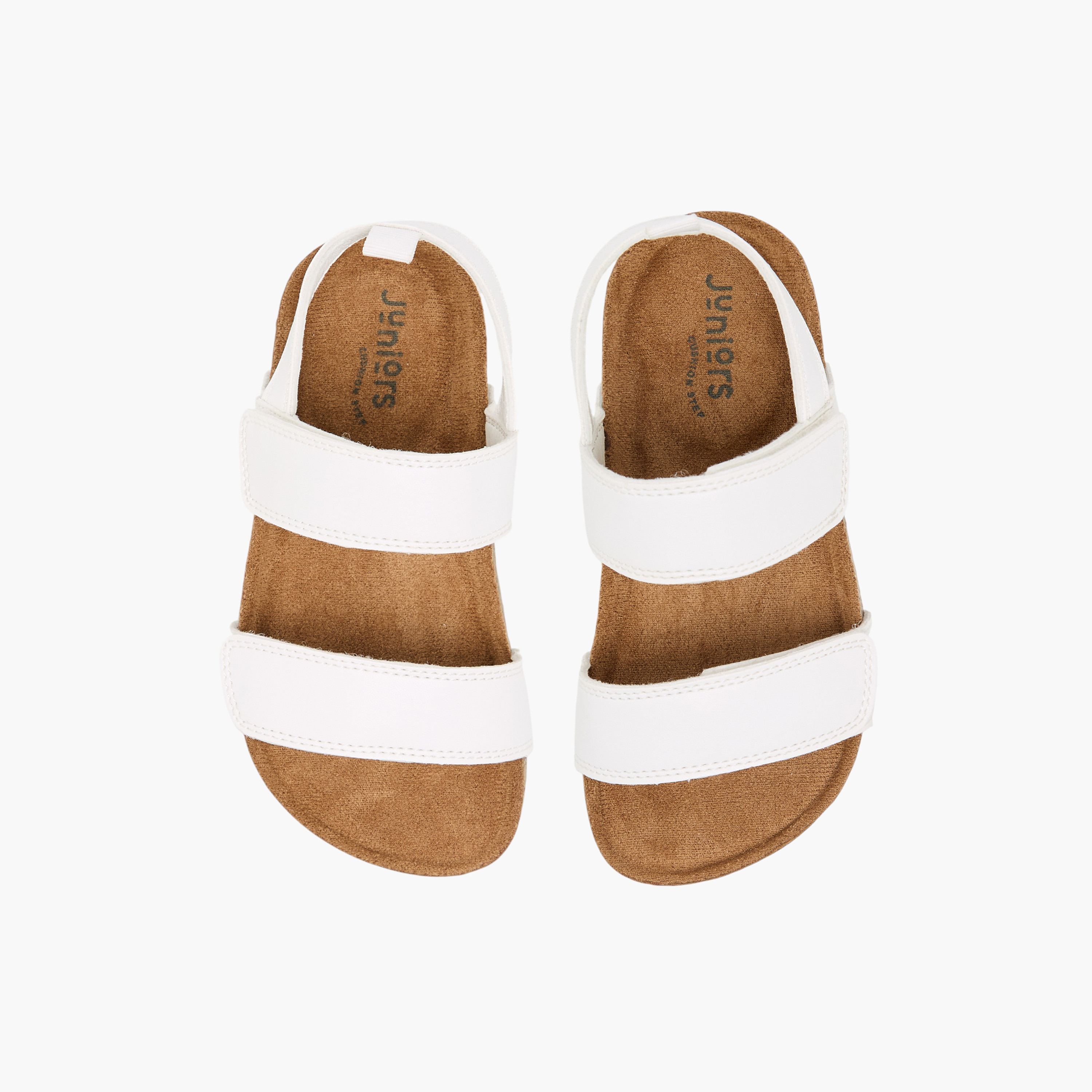 Juniors Boys Solid Hook and Loop Closure Sandals-boys-shoes-sandals-image-1