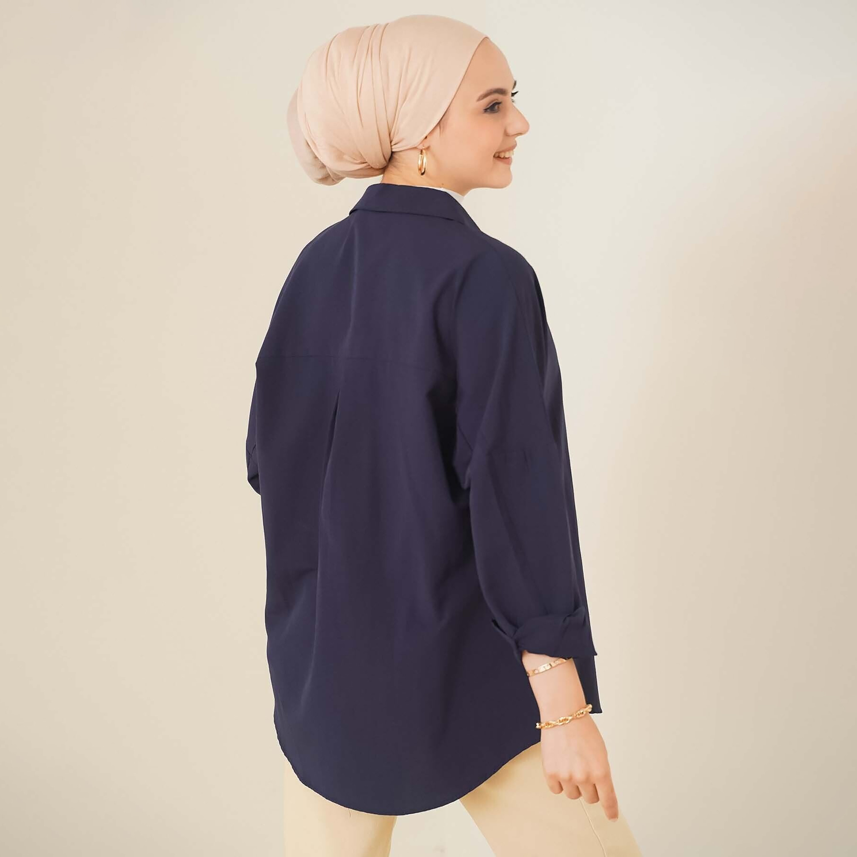 قميص نسائي بياقة مع حجاب من بيجدارت-women-clothing-shirtsandblouses-shirts-image-25