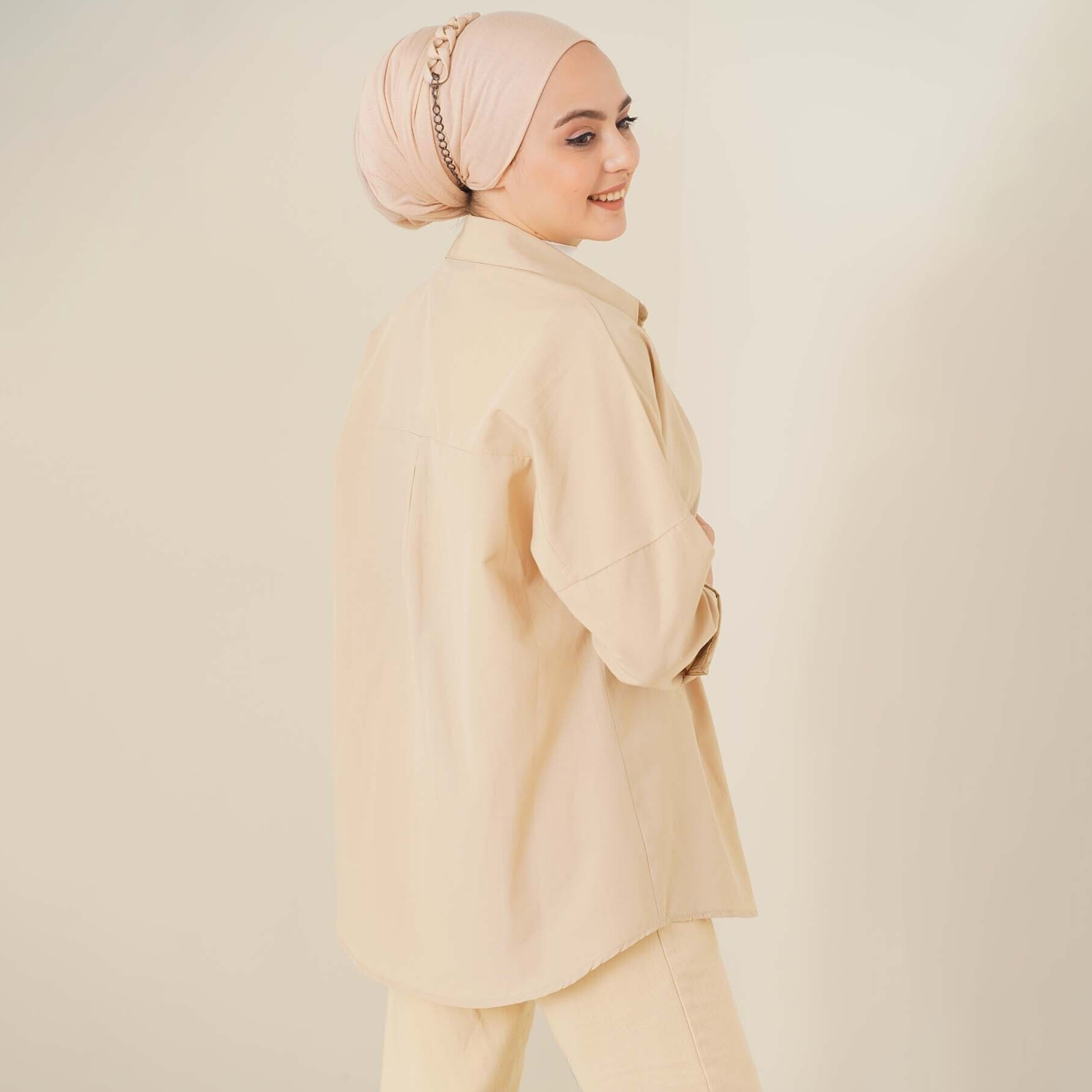 قميص نسائي بياقة مع حجاب من بيجدارت-women-clothing-shirtsandblouses-shirts-image-8