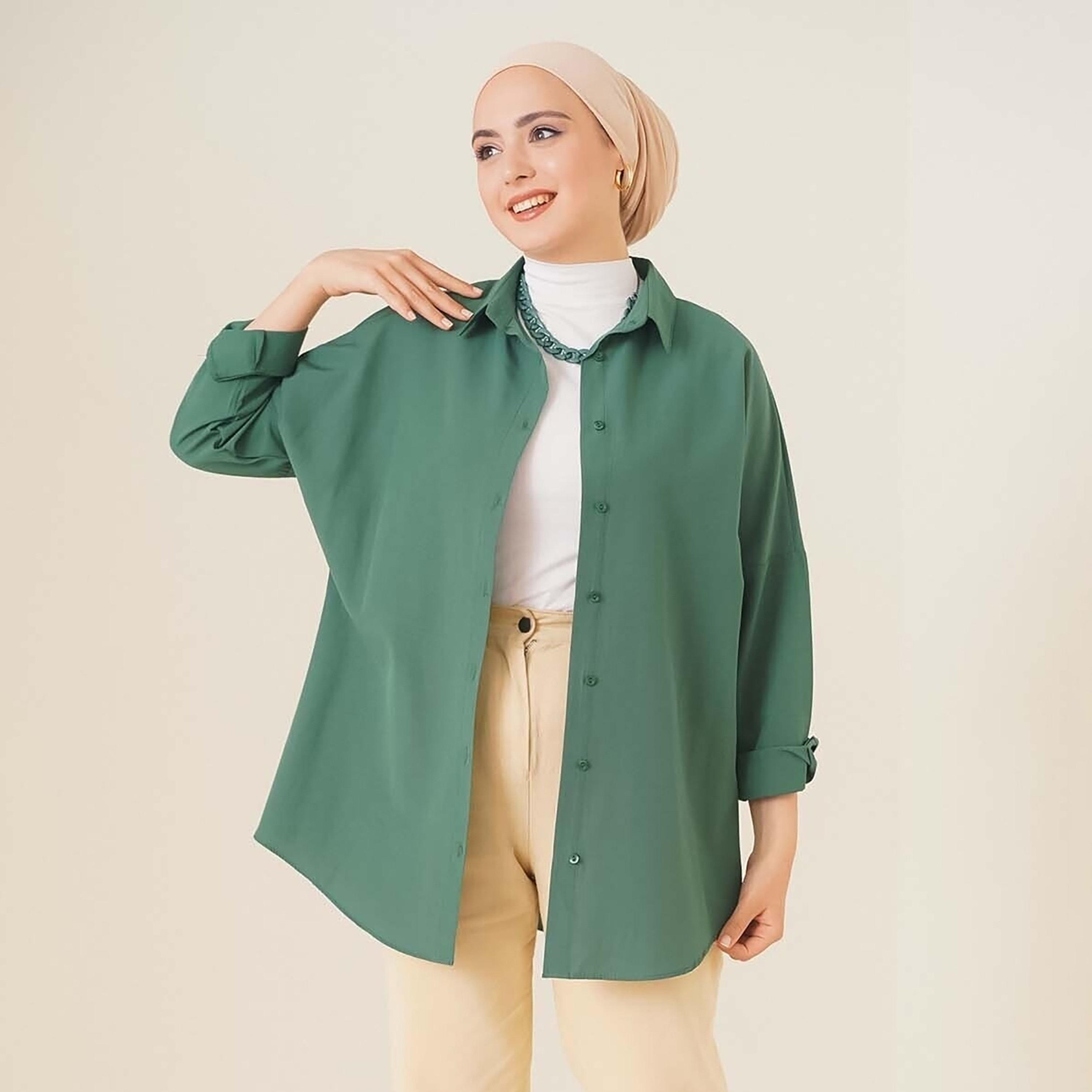 قميص نسائي بياقة مع حجاب من بيجدارت-women-clothing-shirtsandblouses-shirts-image-26