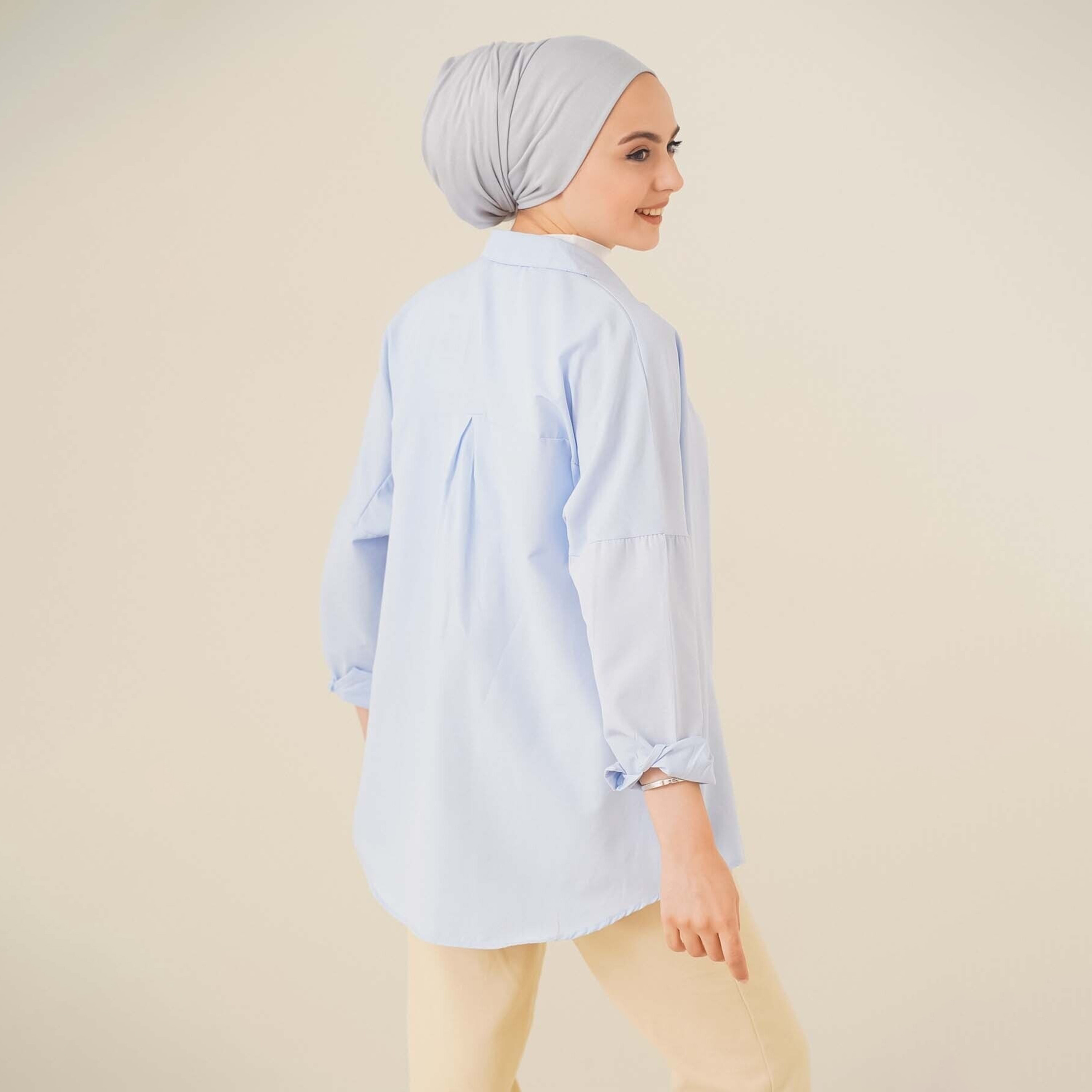 قميص نسائي بياقة مع حجاب من بيجدارت-women-clothing-shirtsandblouses-shirts-image-14
