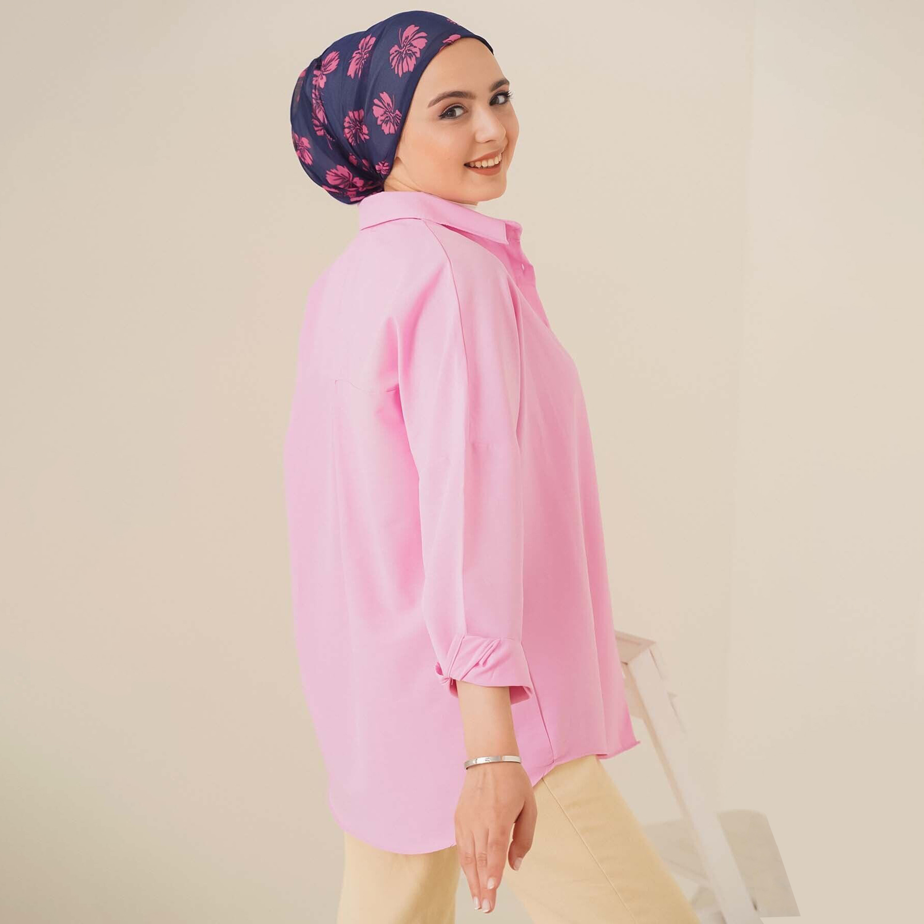 قميص نسائي بياقة مع حجاب من بيجدارت-women-clothing-shirtsandblouses-shirts-image-17