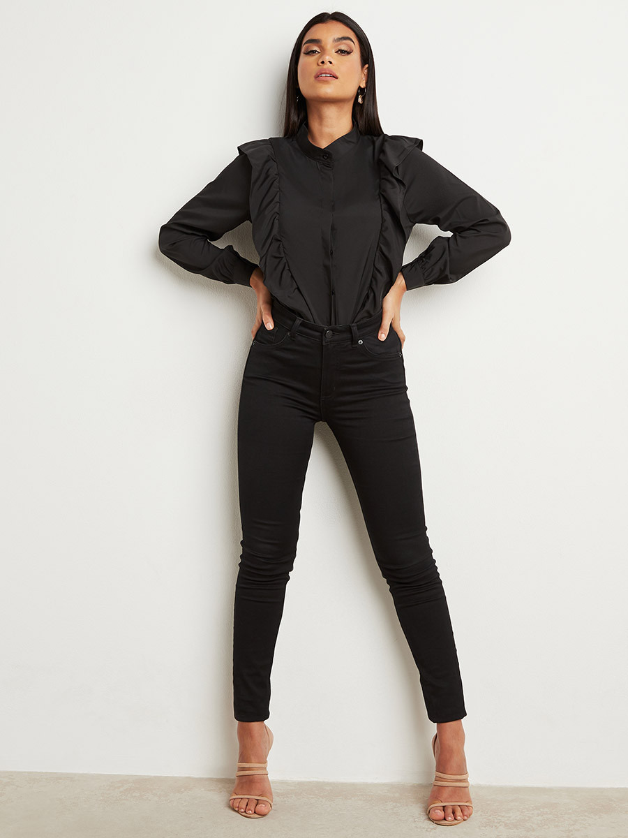 قميص بتفاصيل كشكش من ستايلي-women-clothing-shirtsandblouses-blouses-image-3