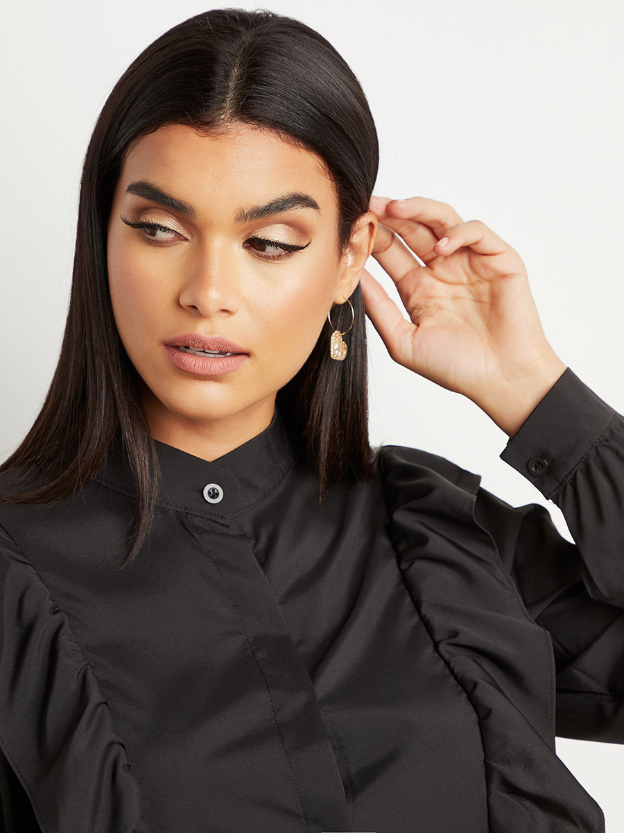 قميص بتفاصيل كشكش من ستايلي-women-clothing-shirtsandblouses-blouses-image-5