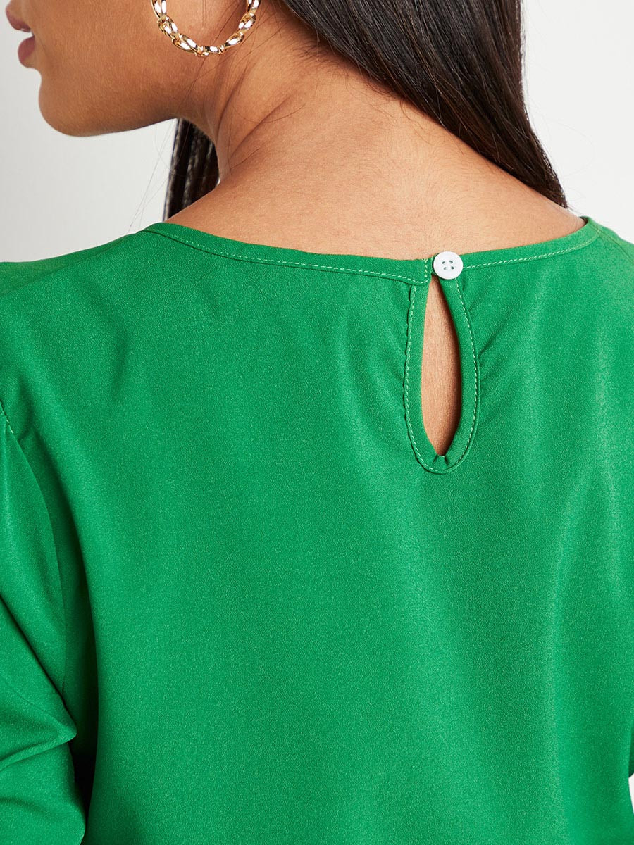 بلوزة بأكمام مزمومة 3/4 من ستايلي-women-clothing-shirtsandblouses-blouses-image-6