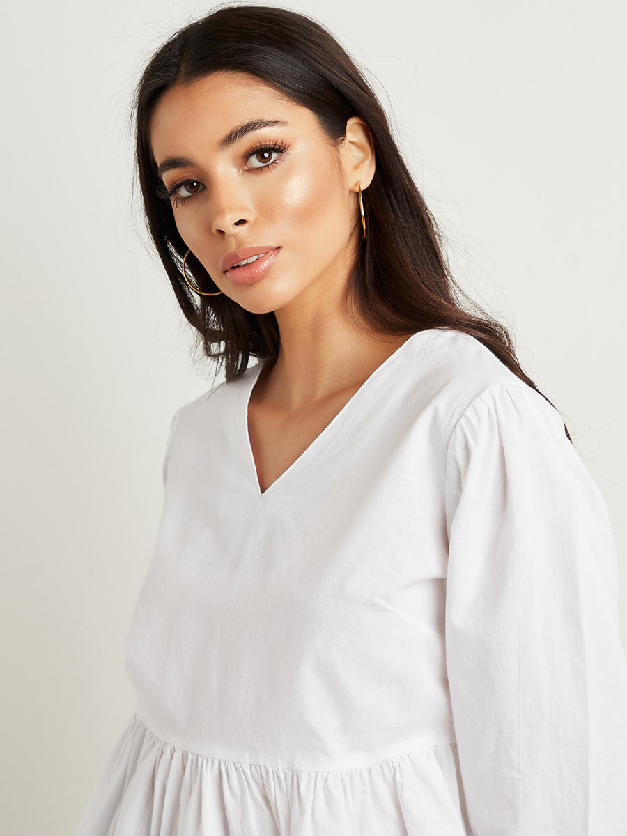 Styli Gathered Detail Peplum Top-women-clothing-shirtsandblouses-blouses-image-4