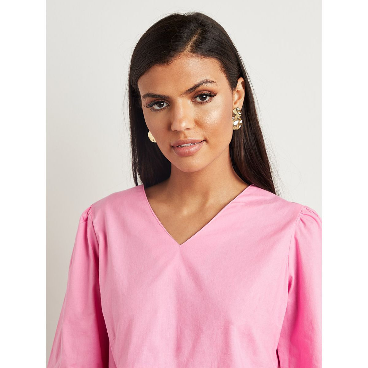 بلوزة بتفاصيل مزمومة وكشكش من ستايلي-women-clothing-shirtsandblouses-blouses-image-3