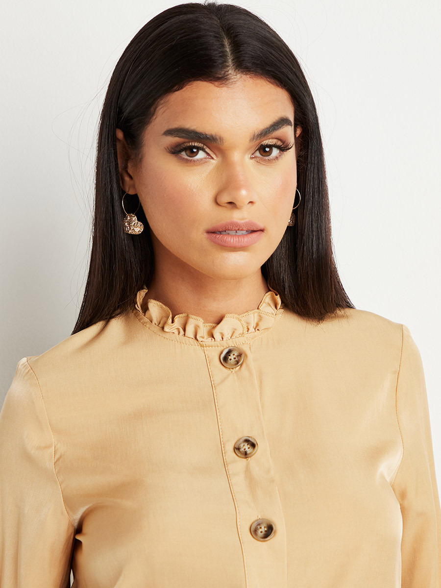 بلوزة بأزرار إغلاق وياقة عالية من ستايلي-women-clothing-shirtsandblouses-blouses-image-3