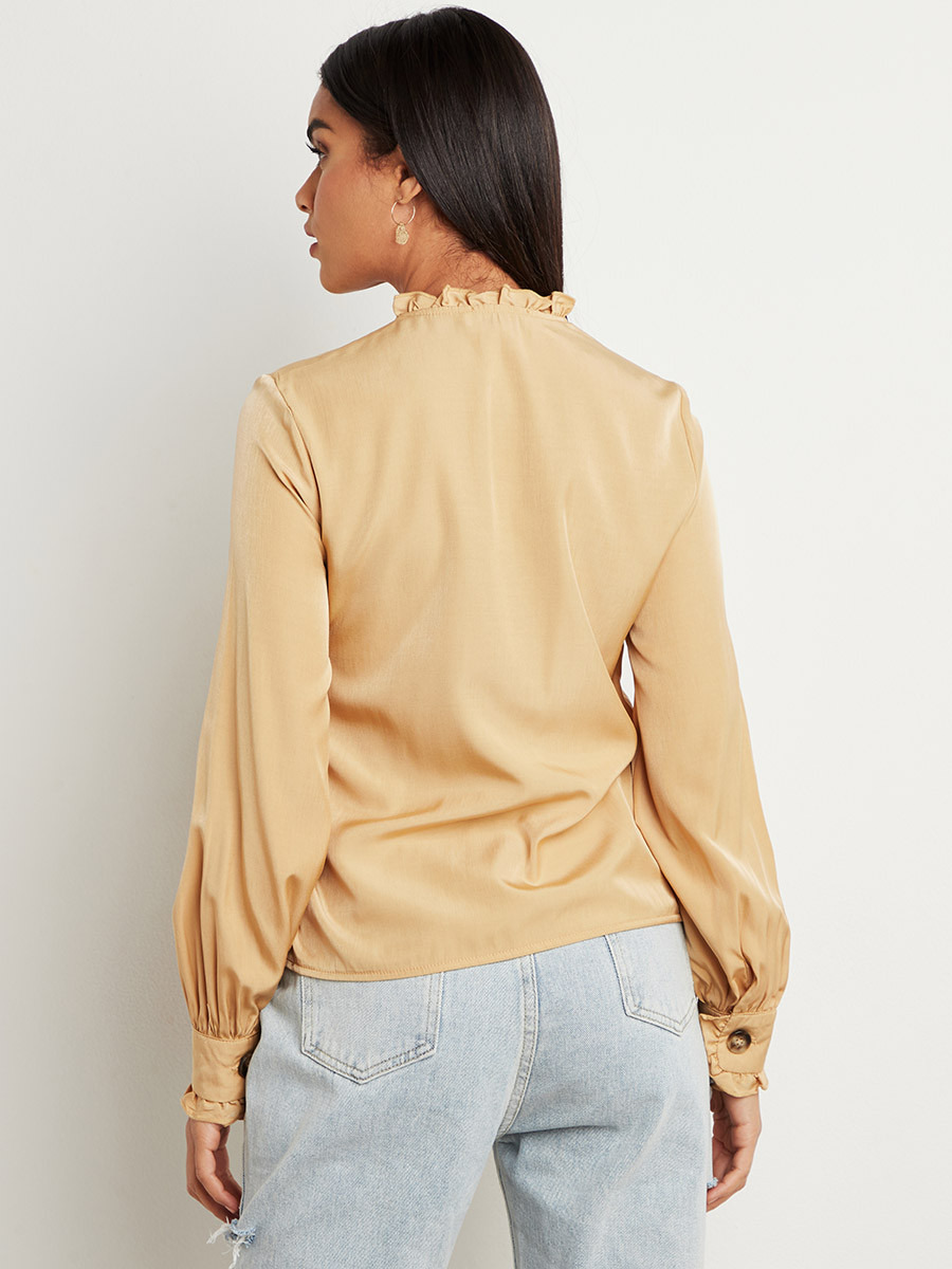 بلوزة بأزرار إغلاق وياقة عالية من ستايلي-women-clothing-shirtsandblouses-blouses-image-4