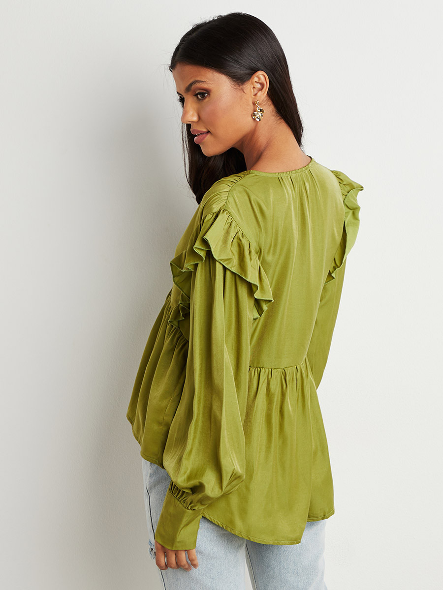 بلوزة بقصة طويلة وكشكش من ستايلي-women-clothing-shirtsandblouses-blouses-image-3