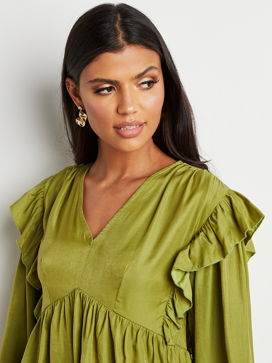 بلوزة بقصة طويلة وكشكش من ستايلي-women-clothing-shirtsandblouses-blouses-image-4