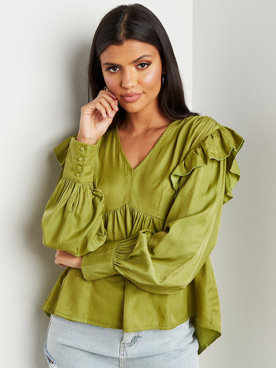 بلوزة بقصة طويلة وكشكش من ستايلي-women-clothing-shirtsandblouses-blouses-image-5