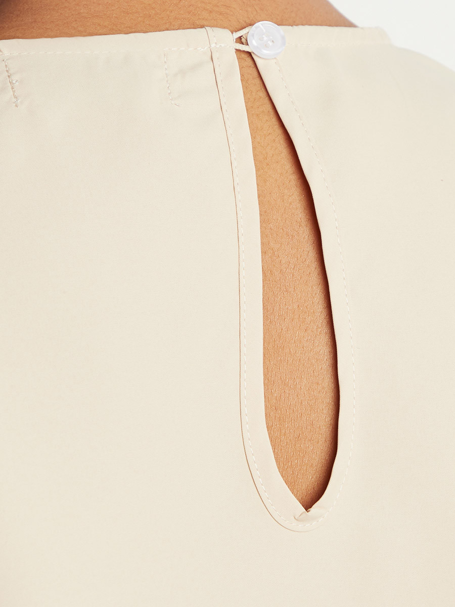 Styli Plain 3/4 Sleeves Top with Placket Detail-women-clothing-shirtsandblouses-blouses-image-5