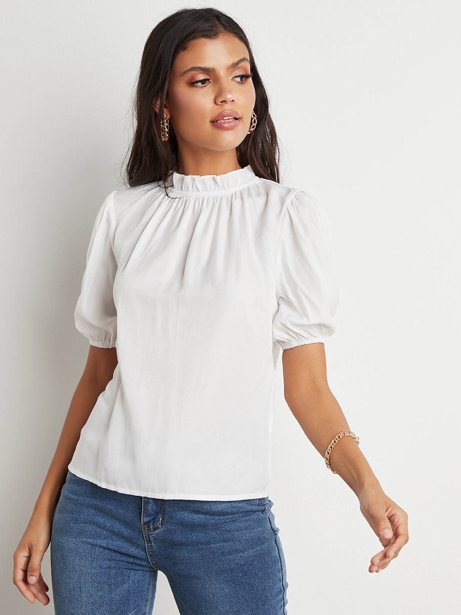 بلوزة بتفاصيل خلفية وأكمام قصيرة من ستايلي-women-clothing-shirtsandblouses-blouses-image-2