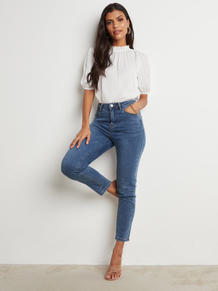 بلوزة بتفاصيل خلفية وأكمام قصيرة من ستايلي-women-clothing-shirtsandblouses-blouses-image-4