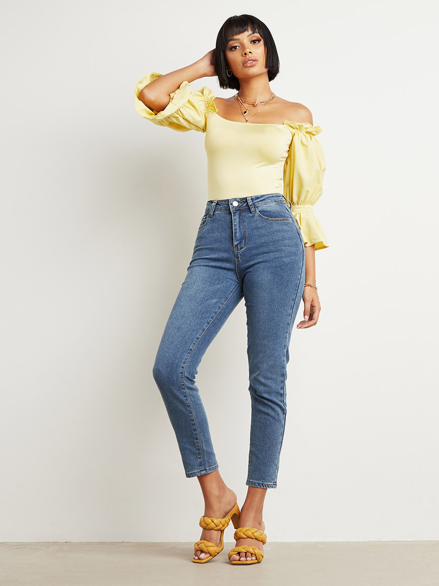 Styli Ruffle Bardot Fitted Top-women-clothing-shirtsandblouses-blouses-image-4