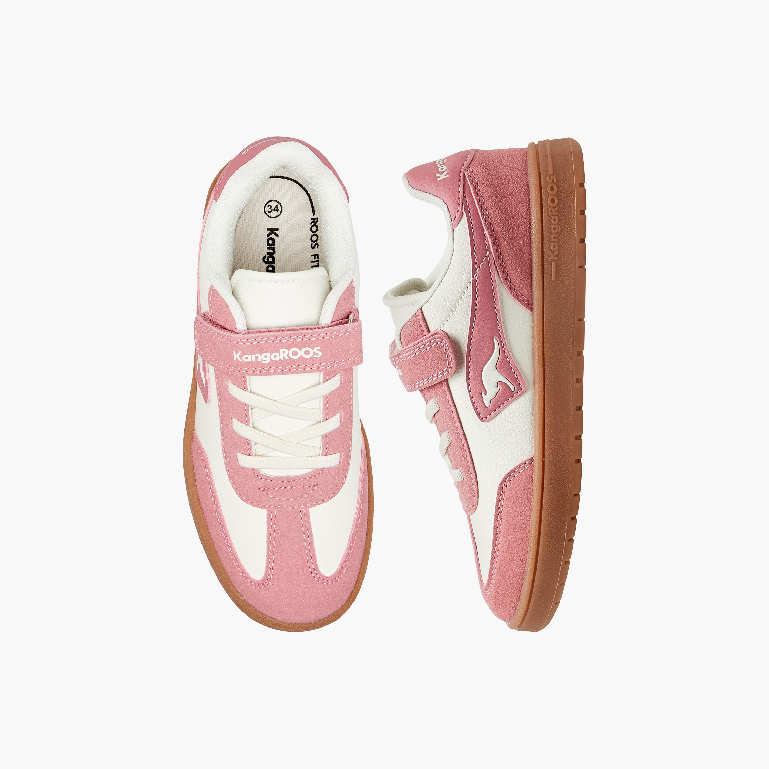 حذاء سنيكرز متعدد التصاميم بشريط إغلاق لاصق للبنات من كانجاروز-girls-shoes-sneakers-image-1