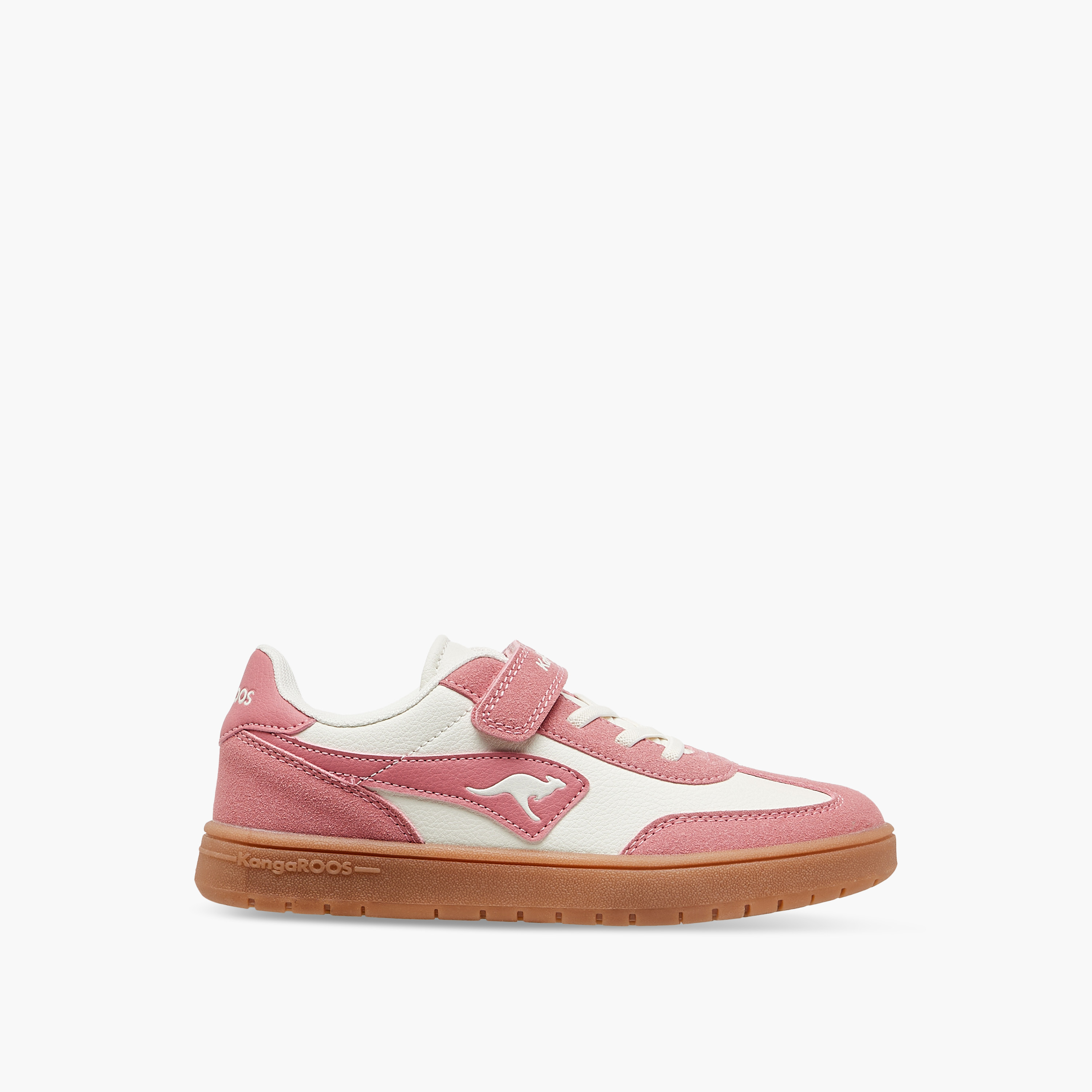 KangaROOS Girls' Panelled Sneakers with Hook and Loop Closure-girls-shoes-sneakers-image-3