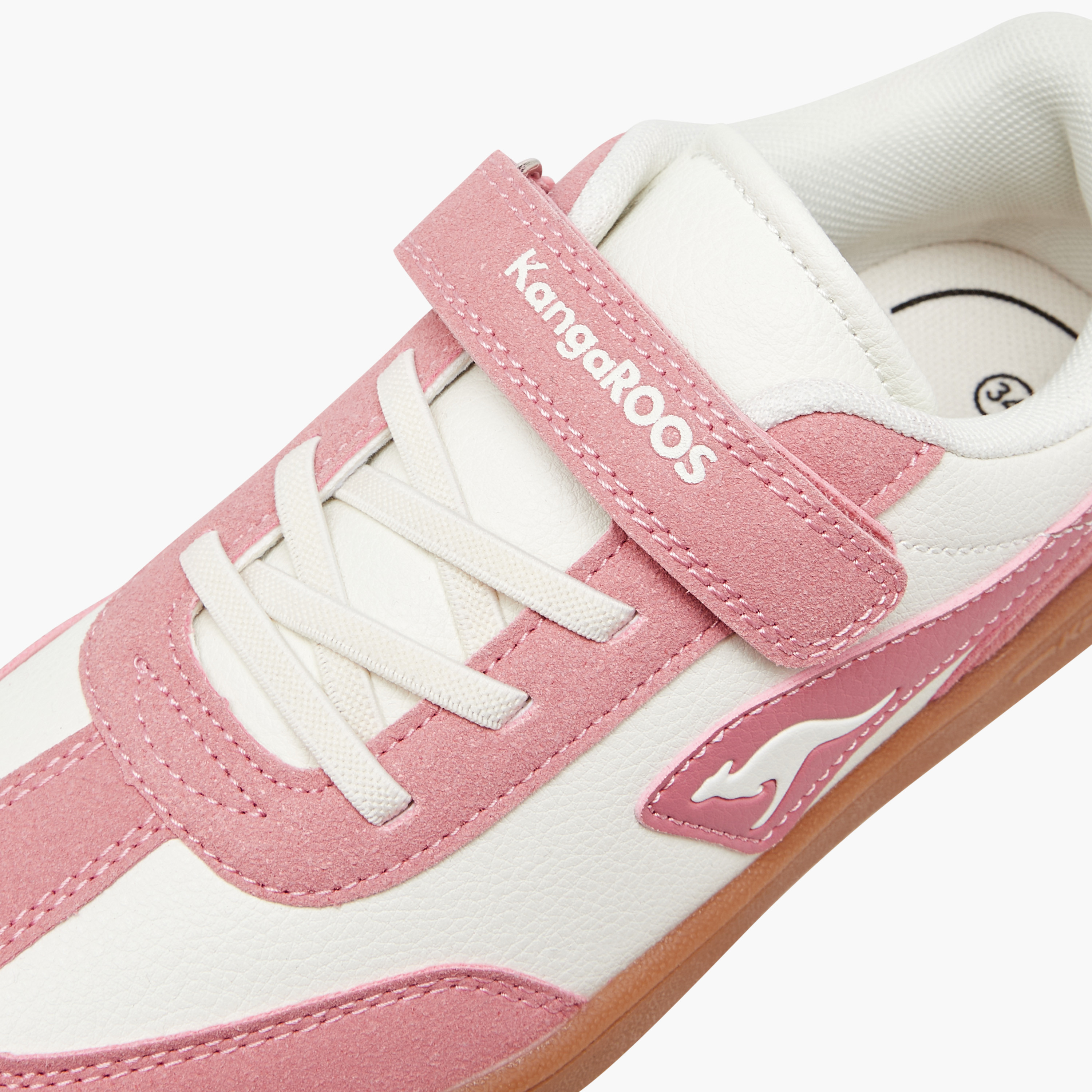 KangaROOS Girls' Panelled Sneakers with Hook and Loop Closure-girls-shoes-sneakers-image-4
