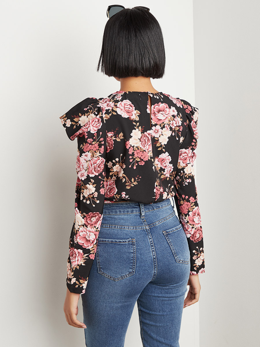بلوزة قصيرة مطبوعة بأكمام طويلة من ستايلي-women-clothing-shirtsandblouses-blouses-image-4