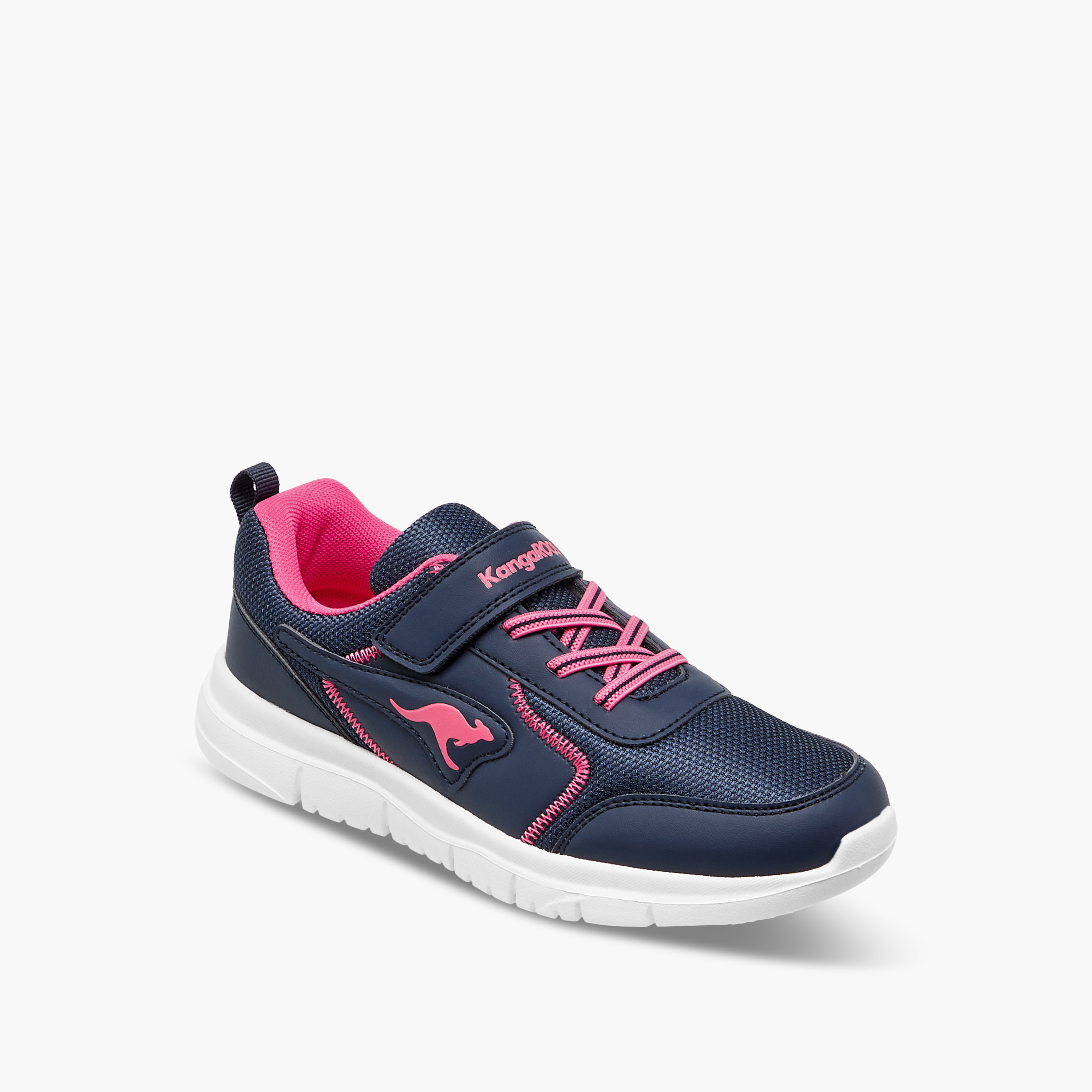 Kangaroos Girls Panelled Hook & Loop Walking Shoes-girls-shoes-sports-image-2