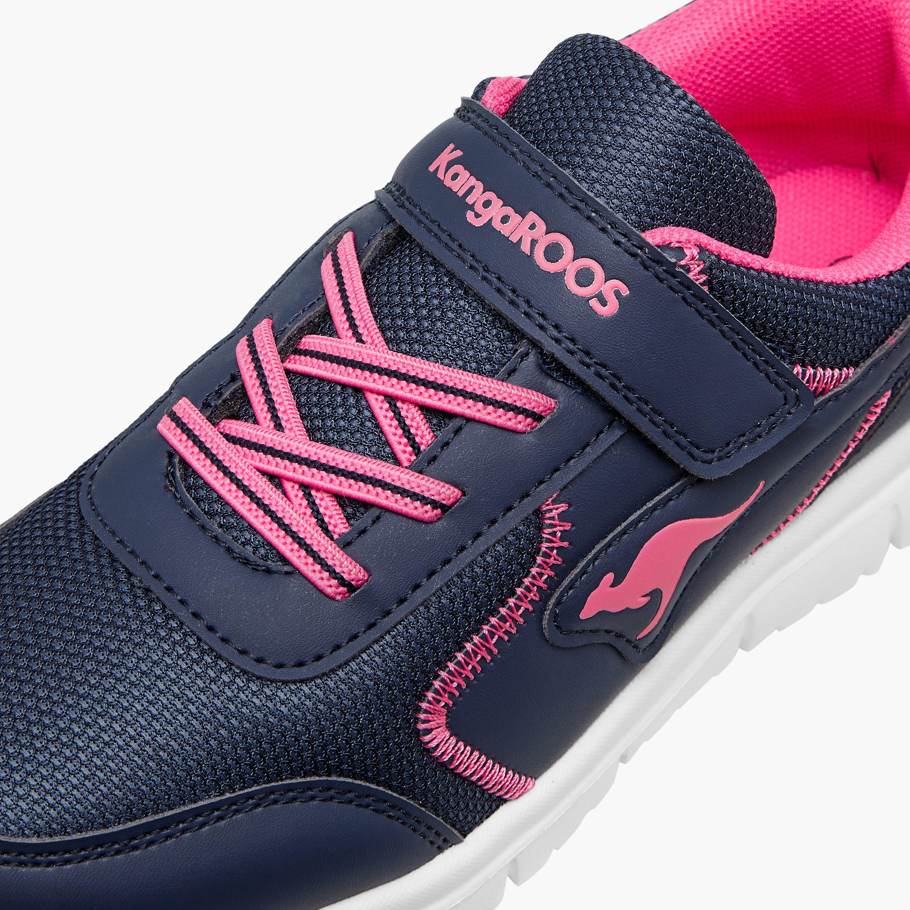 Kangaroos Girls Panelled Hook & Loop Walking Shoes-girls-shoes-sports-image-4