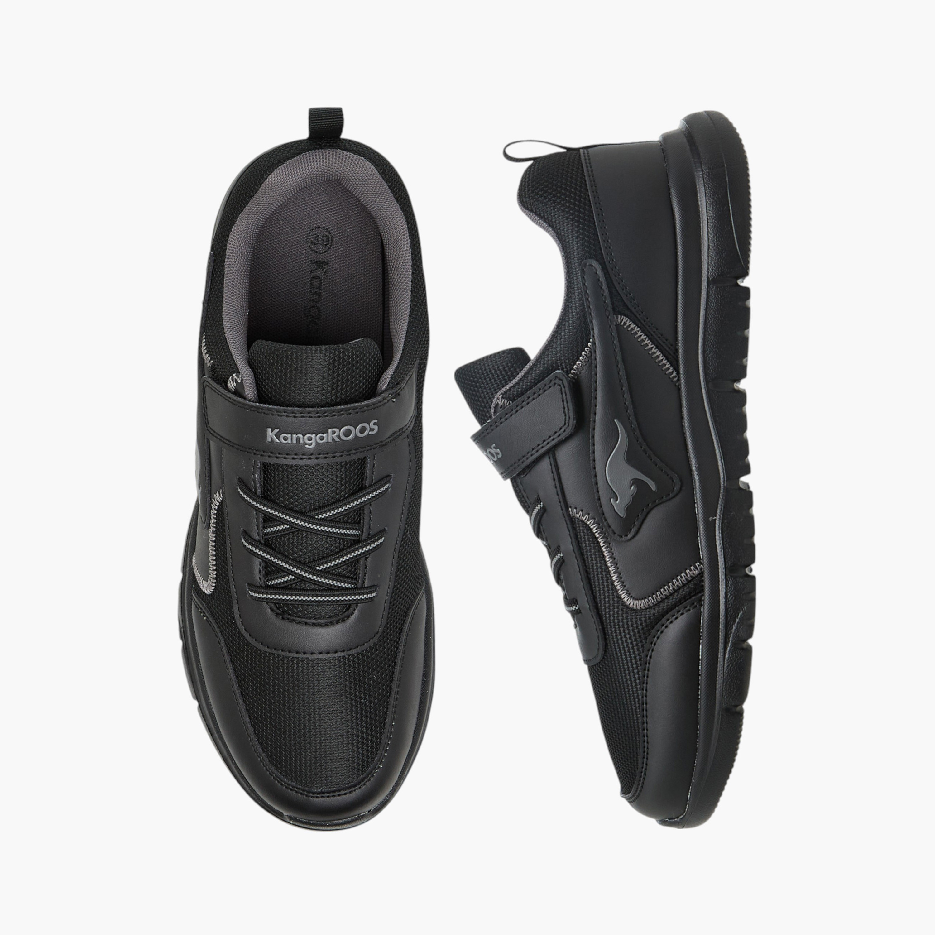 KangaROOS Women's Panelled Sports Shoes with Hook and Loop Closure-women-shoes-sports-image-1