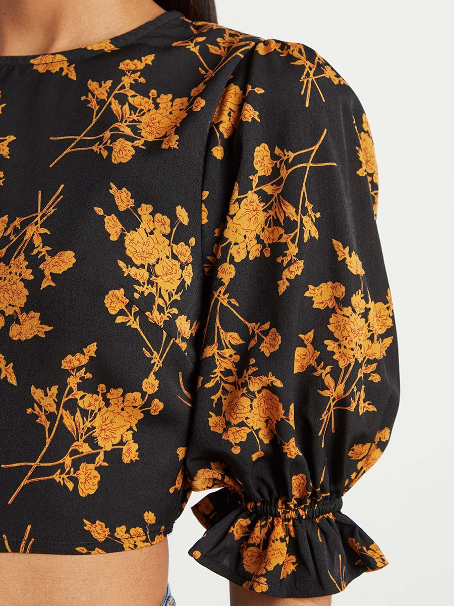 بلوزة قصيرة مطبوعة من ستايلي-women-clothing-shirtsandblouses-blouses-image-5